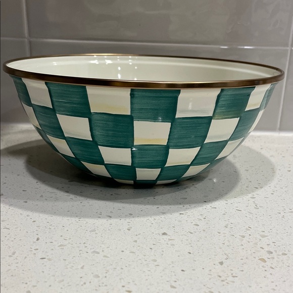 MacKenzie-Childs Other - Mackenzie-Childs Emerald Check Medium Everyday Bowl